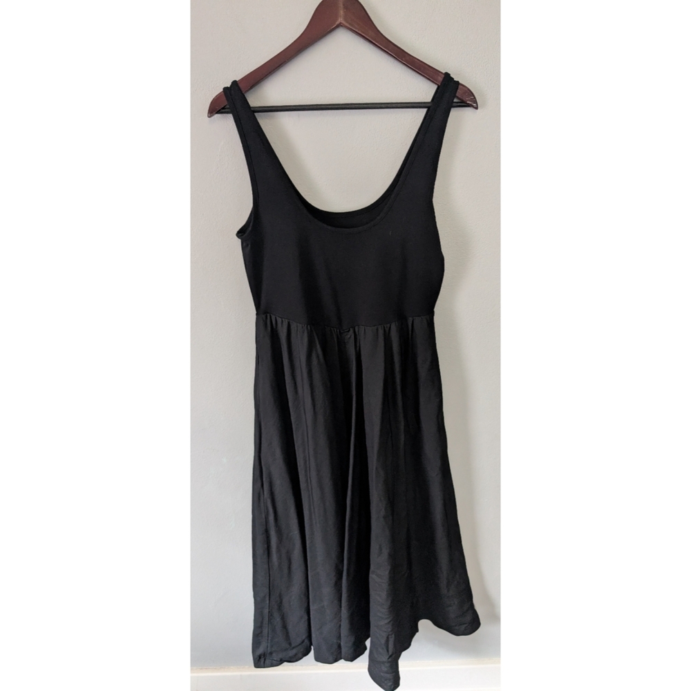 American Eagle Outfitters Black Stretchy Tank Sleeveless Lined Midi Dress Large - Picture 2 of 10